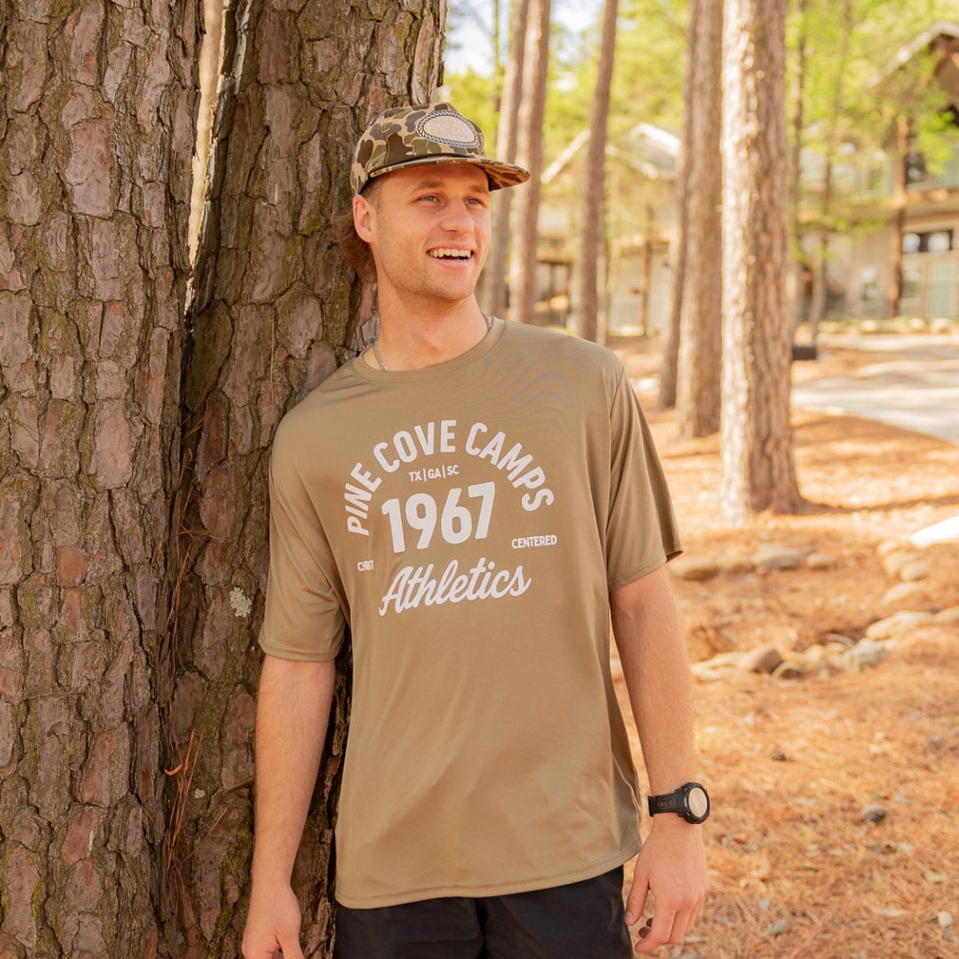 Adult Athletics Tee - Olive - Pine Cove Web Store