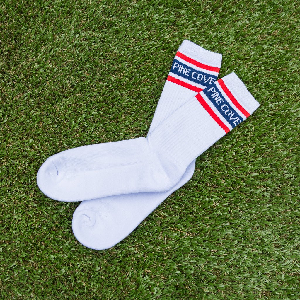 Socks PC Crew - Stripe - Pine Cove Web Store