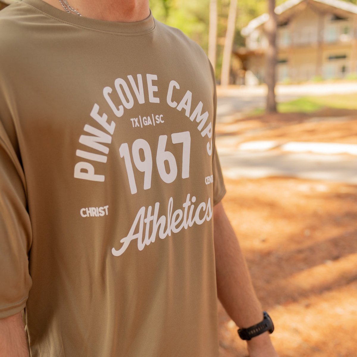Adult Athletics Tee - Olive - Pine Cove Web Store
