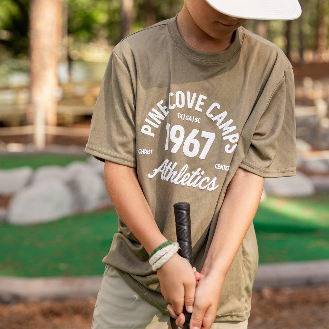 Youth Athletics Tee - Olive - Pine Cove Web Store