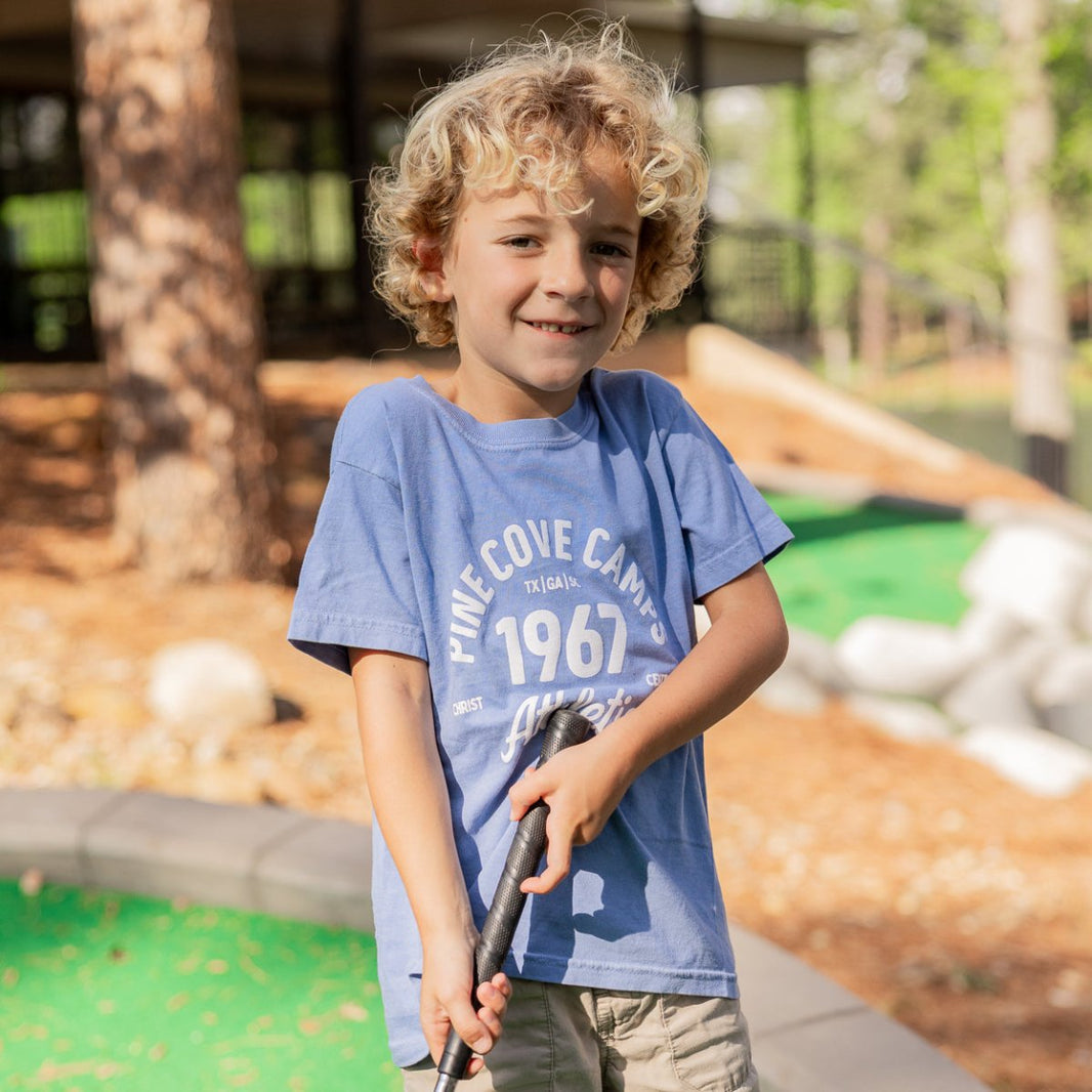 Youth Athletics Tee - Blue - Pine Cove Web Store
