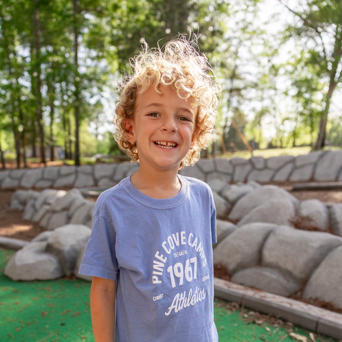 Youth Athletics Tee - Blue - Pine Cove Web Store