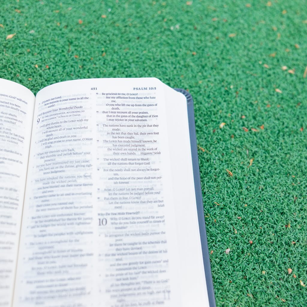 Blue Leather Bible - Pine Cove Web Store