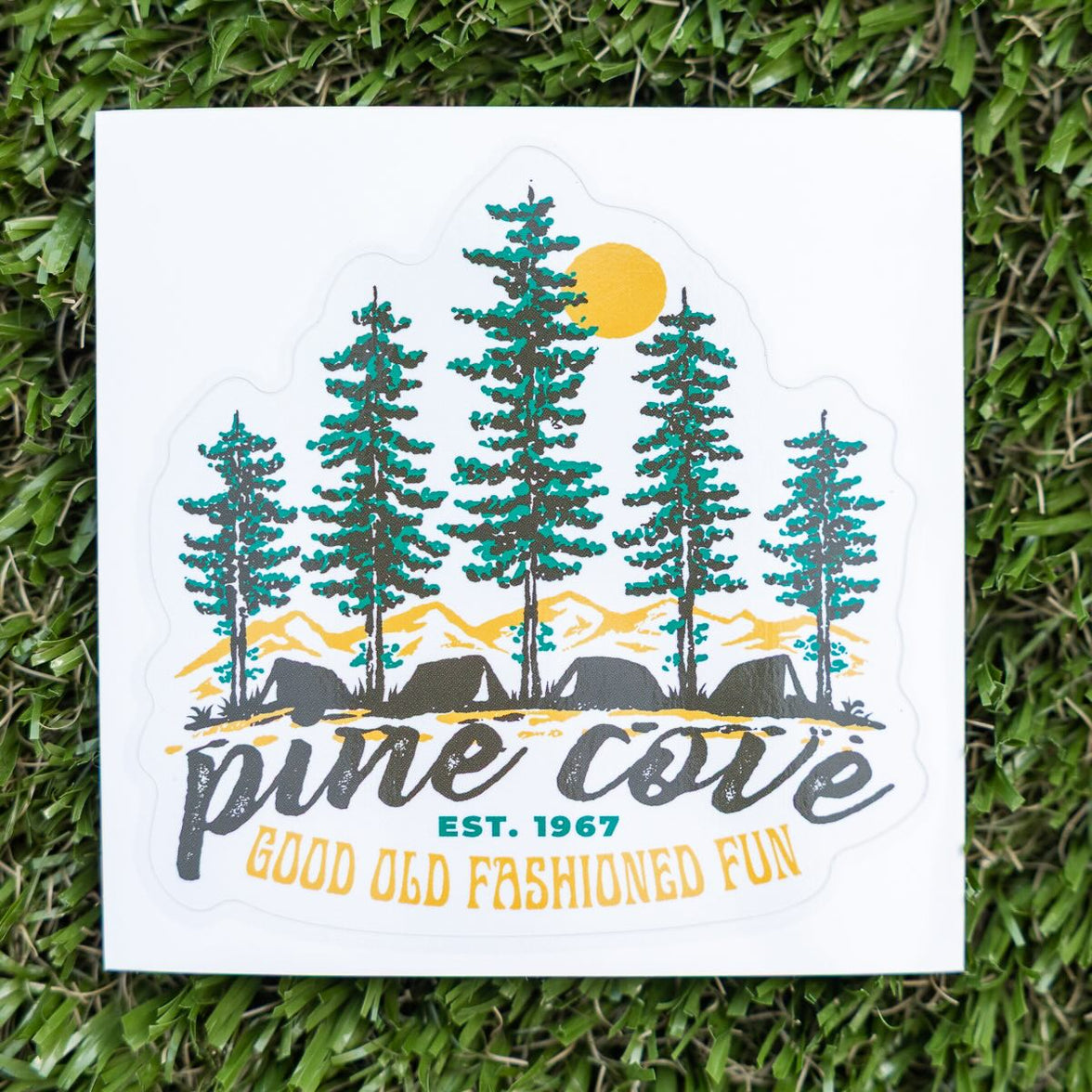 Pine Cove Camping Sticker - Pine Cove Web Store