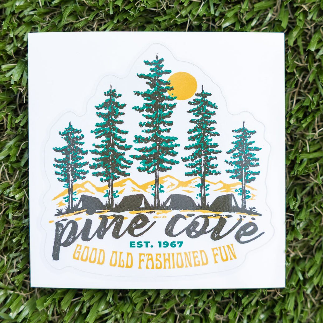 Pine Cove Camping Sticker - Pine Cove Web Store
