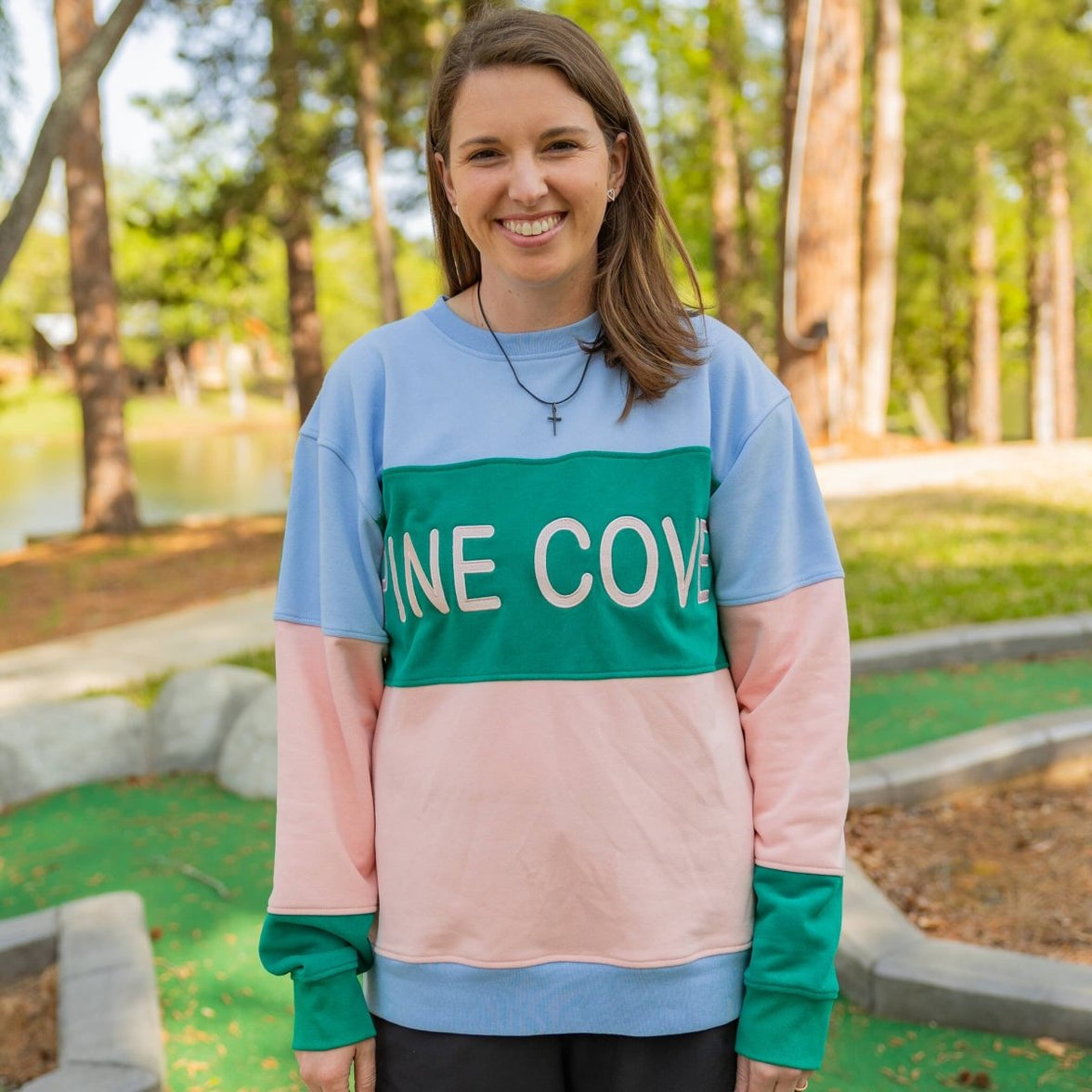 Adult Color Block Crew - Pine Cove Web Store