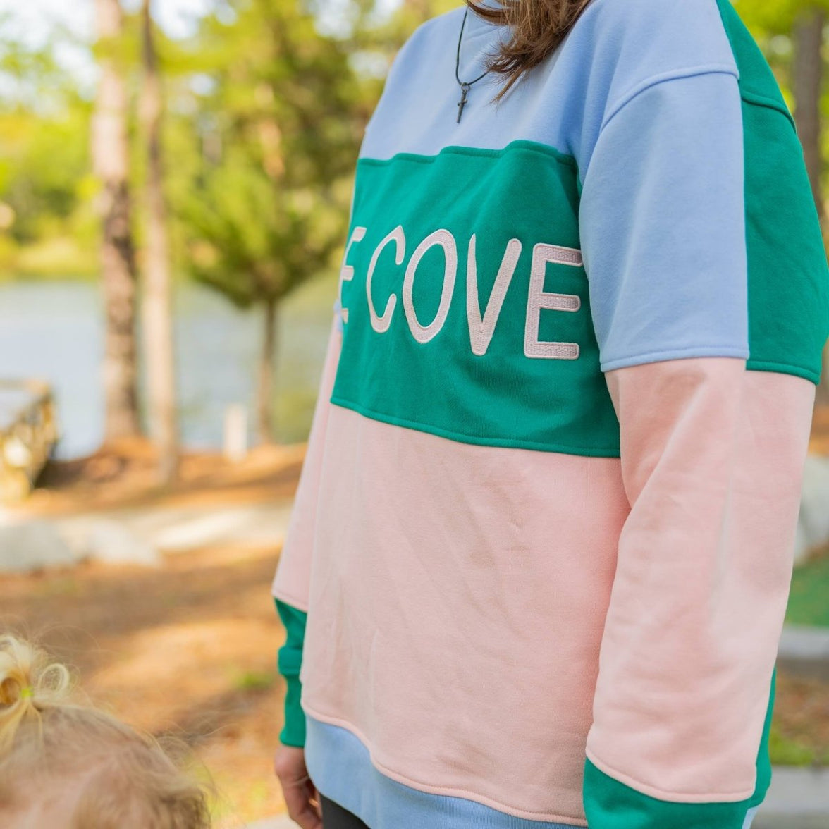 Adult Color Block Crew - Pine Cove Web Store