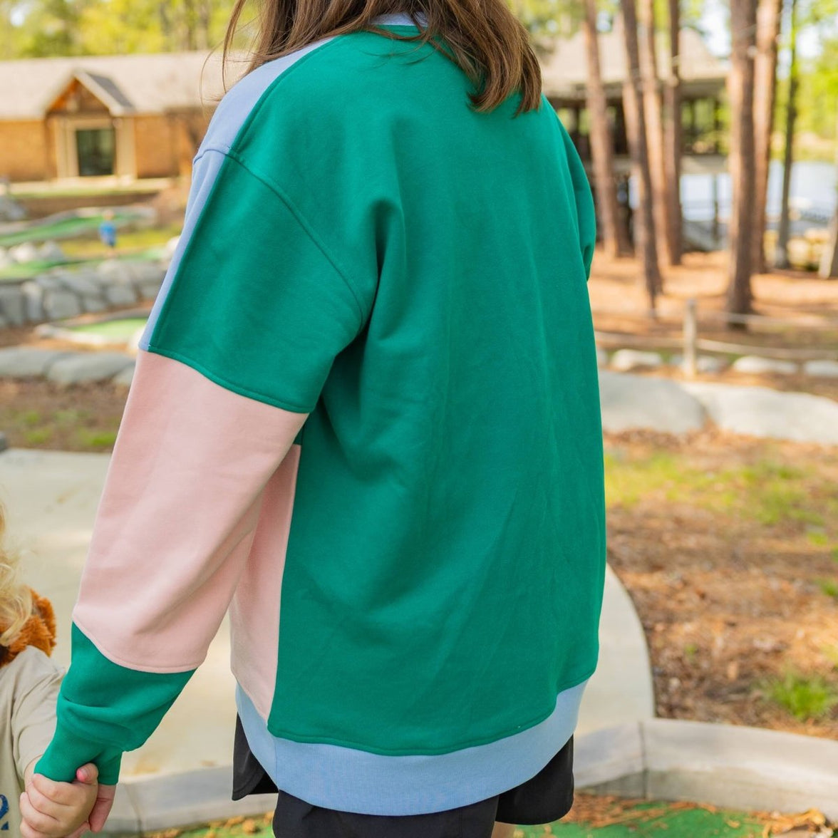 Adult Color Block Crew - Pine Cove Web Store