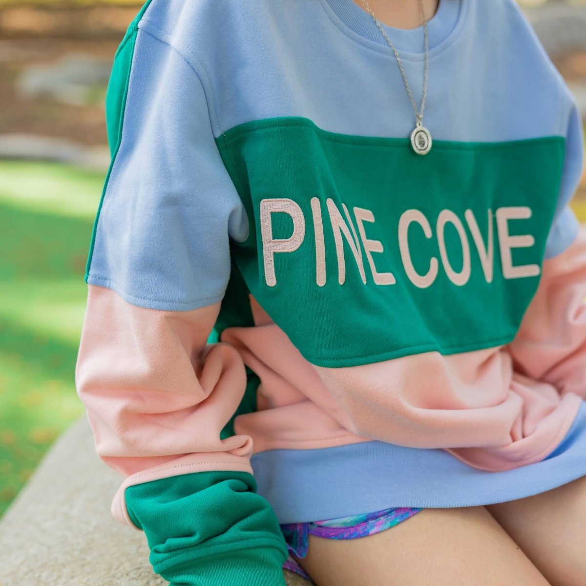 Youth Color Block Crew - Pine Cove Web Store