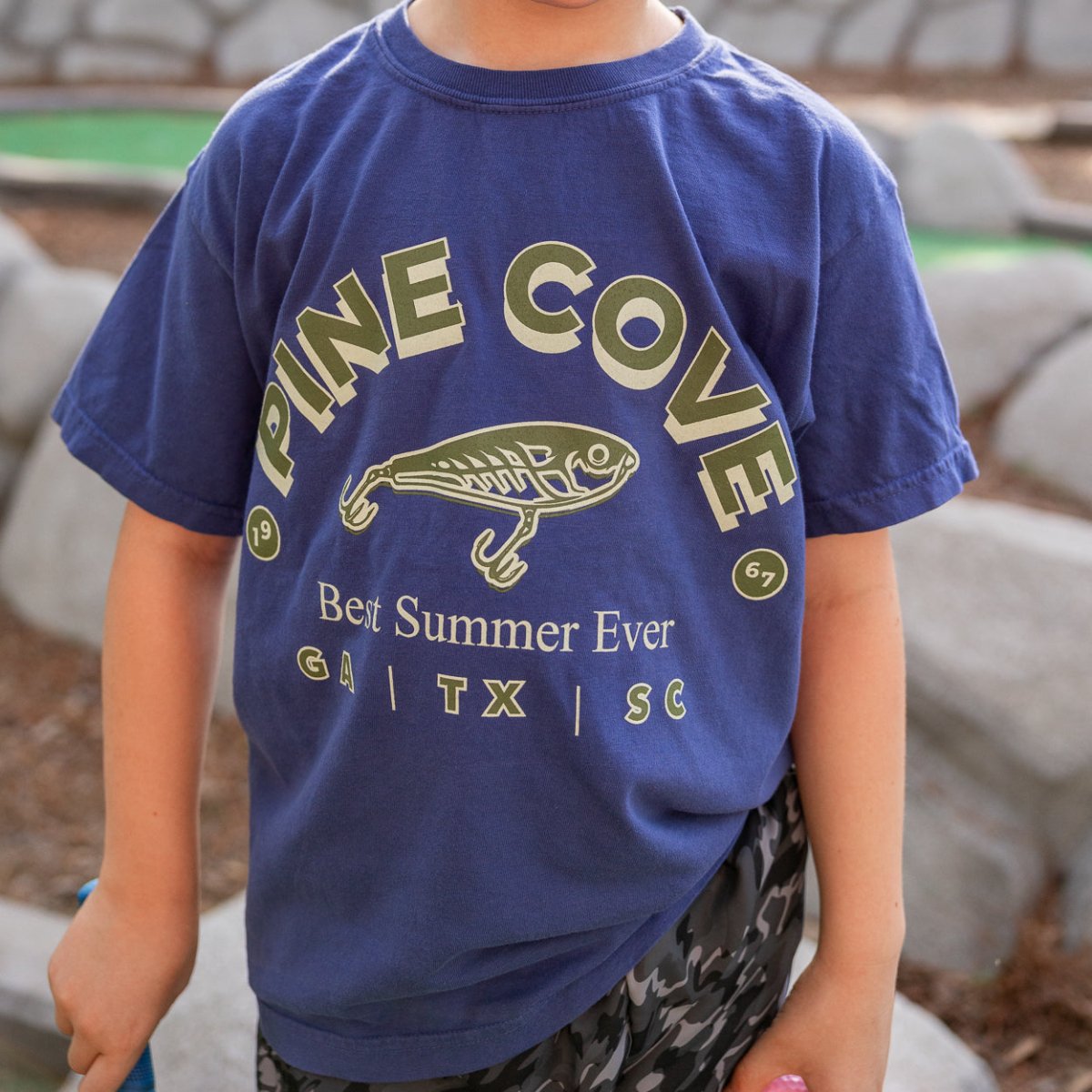 Youth Fishing Tee - Pine Cove Web Store