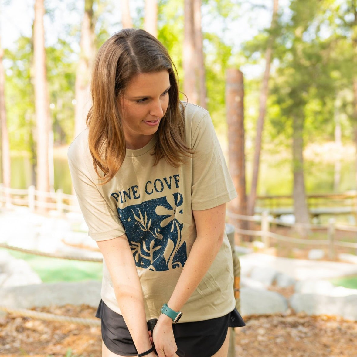Adult Flower Stamp Tee - Pine Cove Web Store