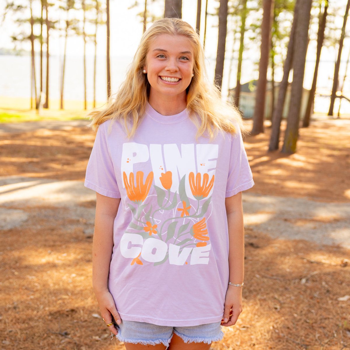 Adult Flower Tee - Pine Cove Web Store