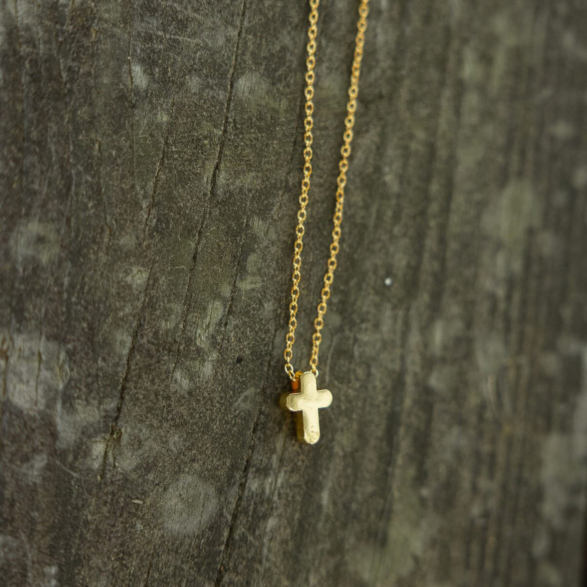 Gold Cross Necklace - Pine Cove Web Store