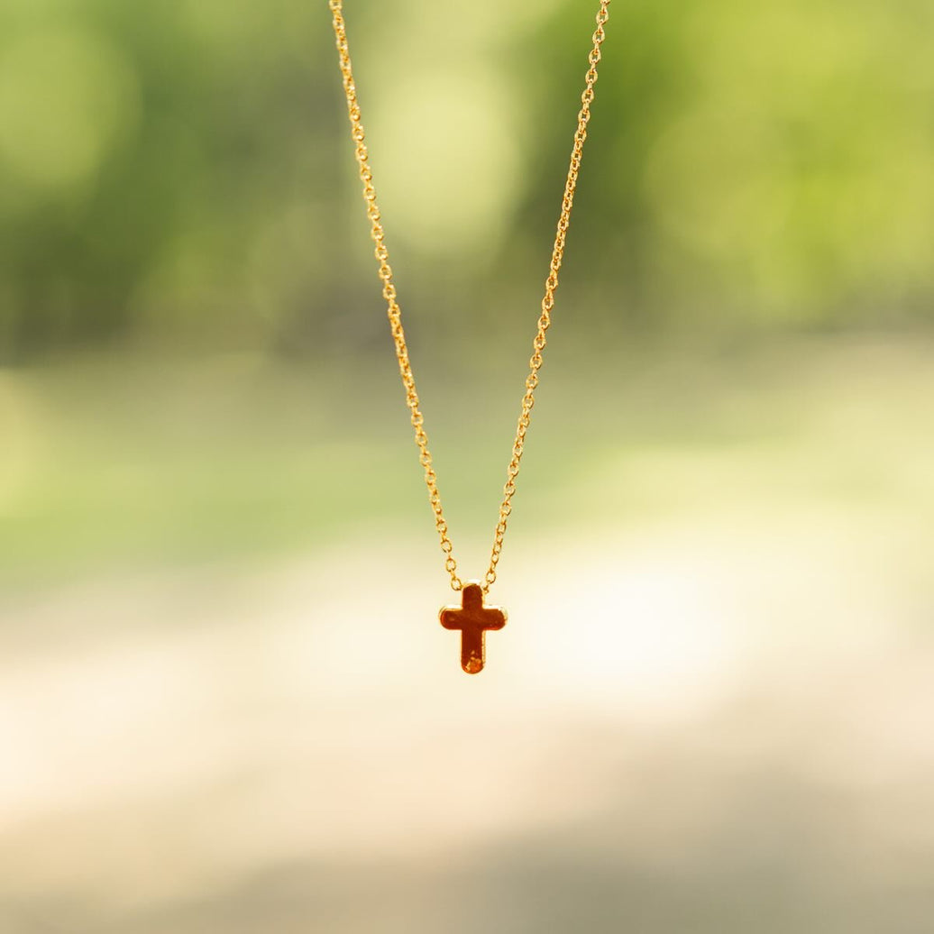 Gold Cross Necklace - Pine Cove Web Store