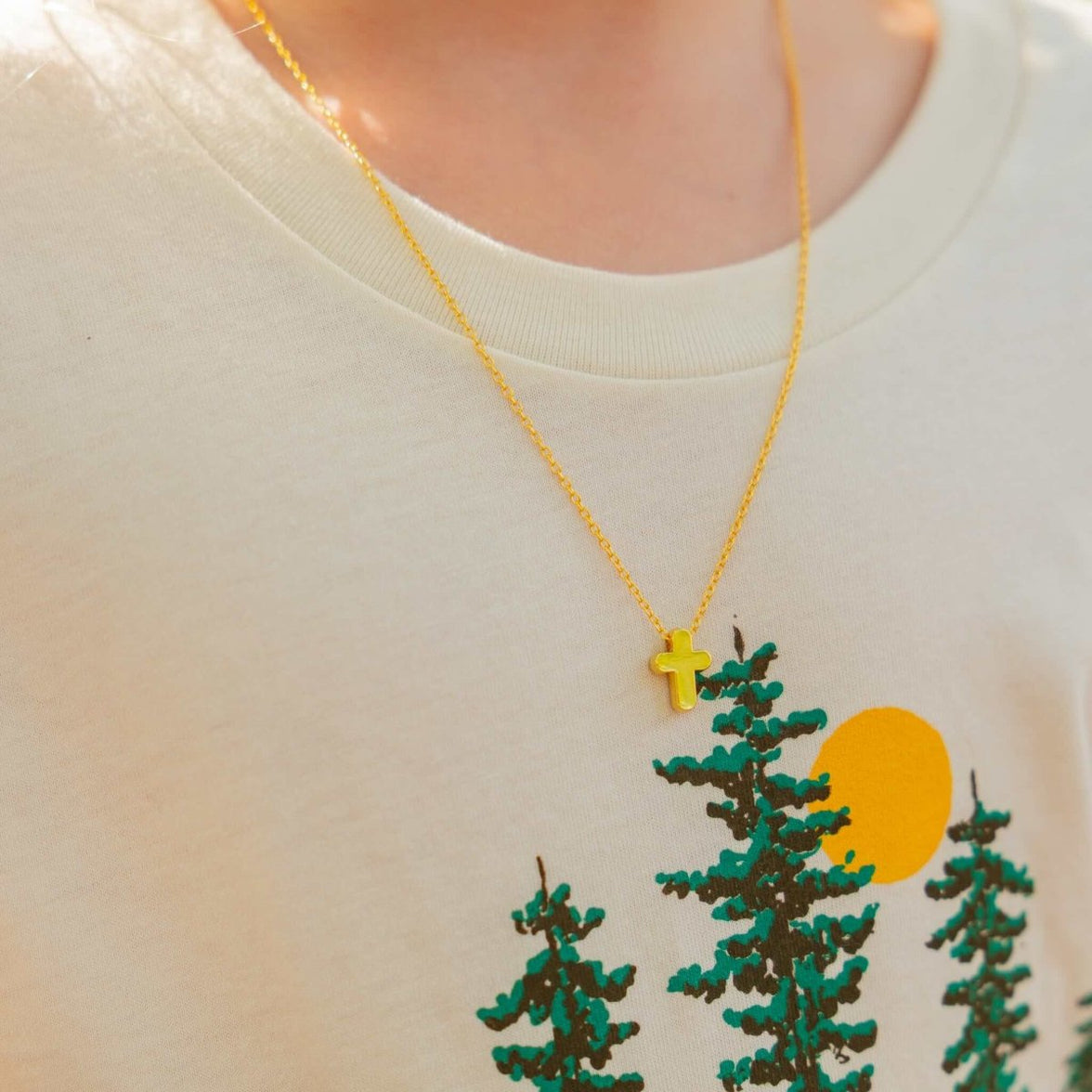 Gold Cross Necklace - Pine Cove Web Store
