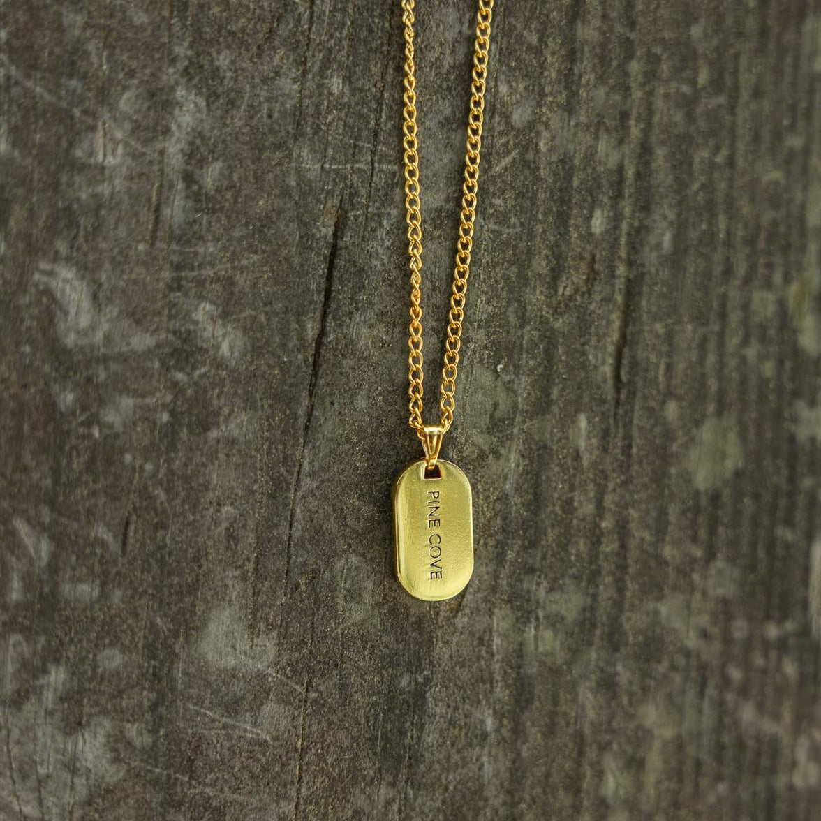 Gold Tag Necklace - Pine Cove Web Store