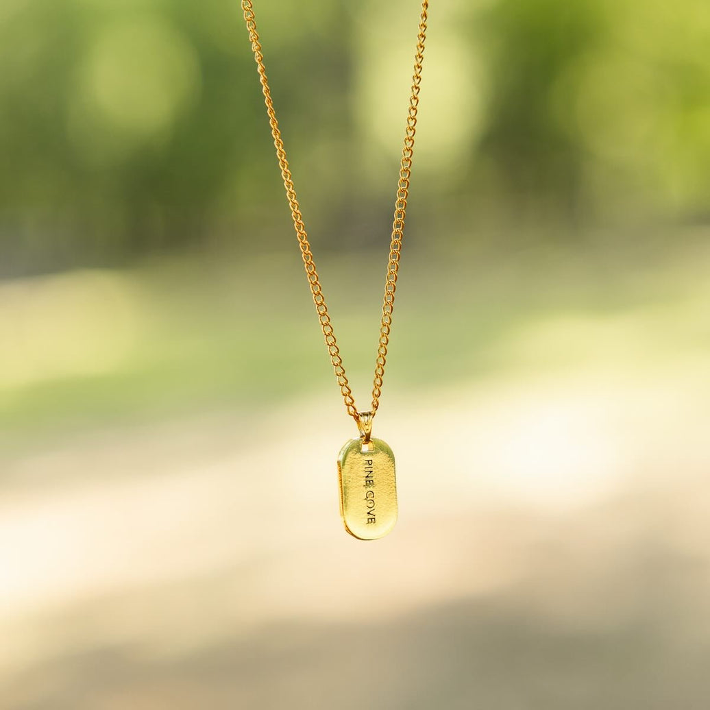 Gold Tag Necklace - Pine Cove Web Store