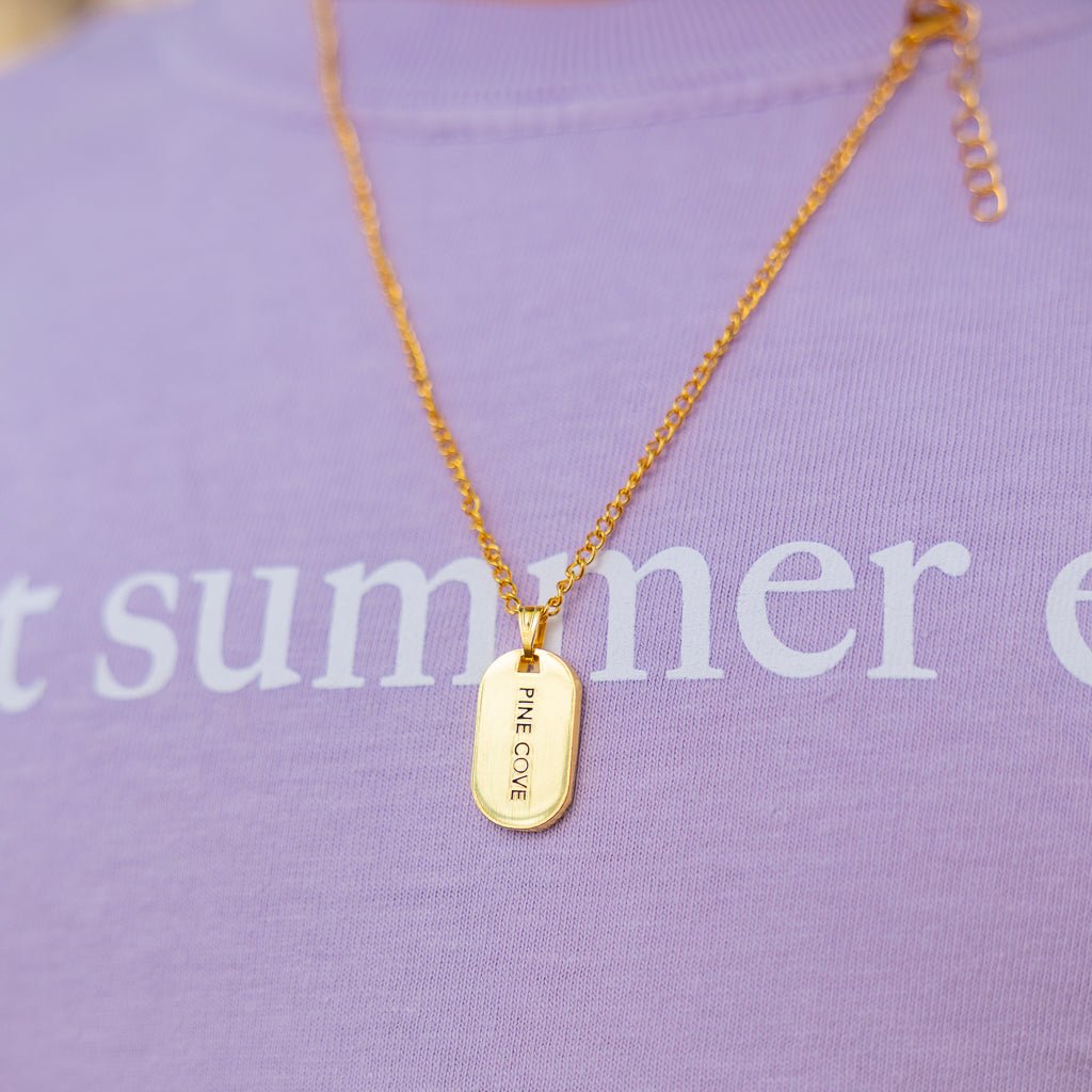 Gold Tag Necklace - Pine Cove Web Store