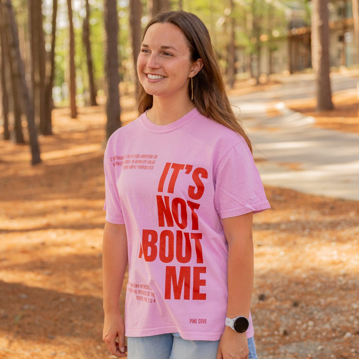 It's Not About Me Tee 2026 Pink - Pine Cove Web Store