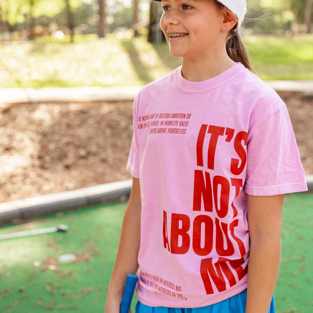 It's Not About Me Tee 2026 Pink - Pine Cove Web Store
