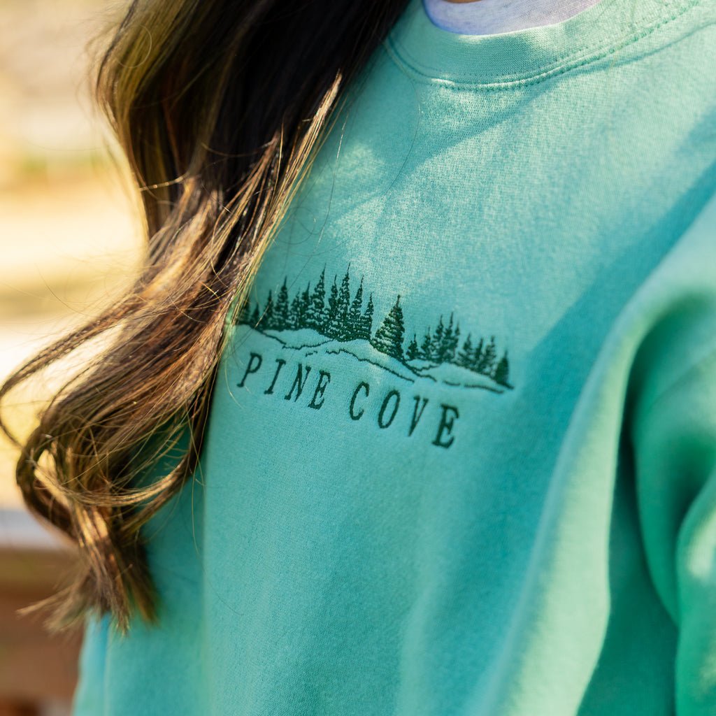 Adult Landscape Embroidered Crew - Pine Cove Web Store