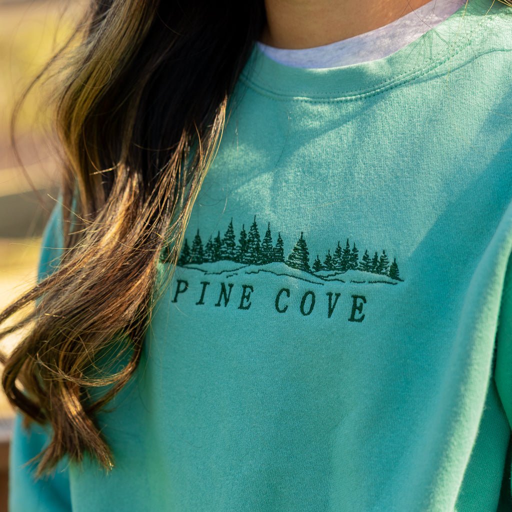 Adult Landscape Embroidered Crew - Pine Cove Web Store