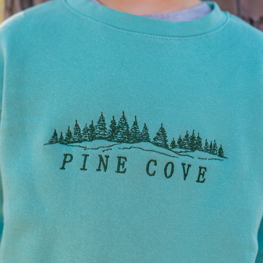 Youth Landscape Embroidered Crew - Pine Cove Web Store
