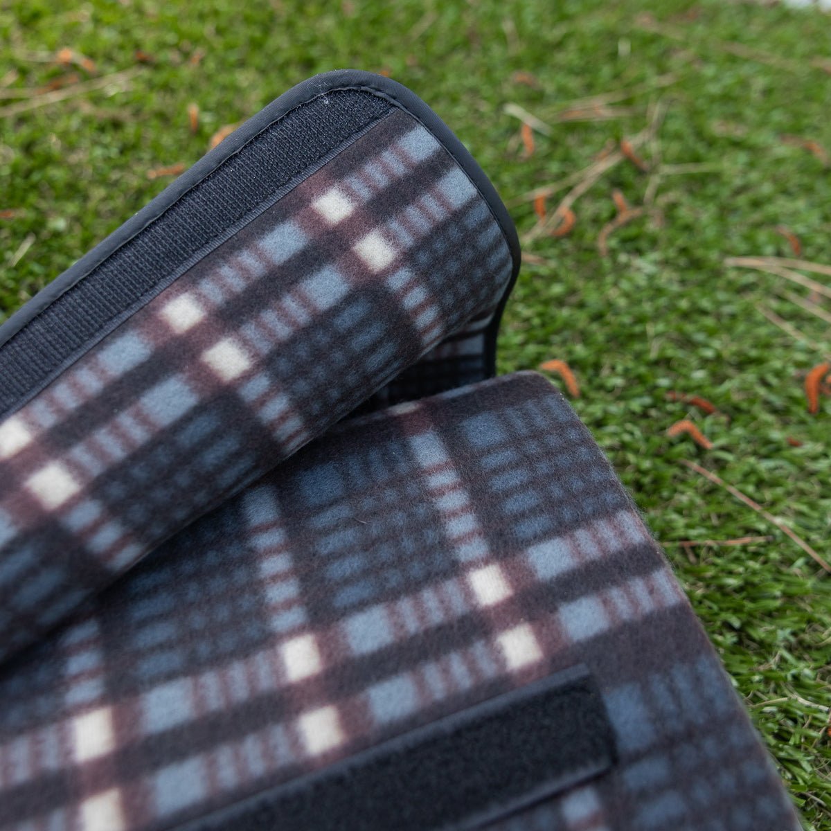 Leather Plaid Foldable Blanket - Pine Cove Web Store