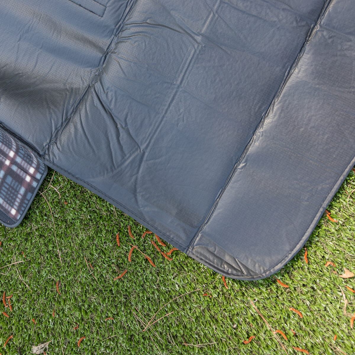 Leather Plaid Foldable Blanket - Pine Cove Web Store