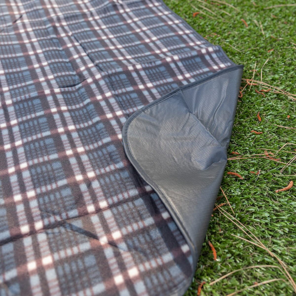 Leather Plaid Foldable Blanket - Pine Cove Web Store