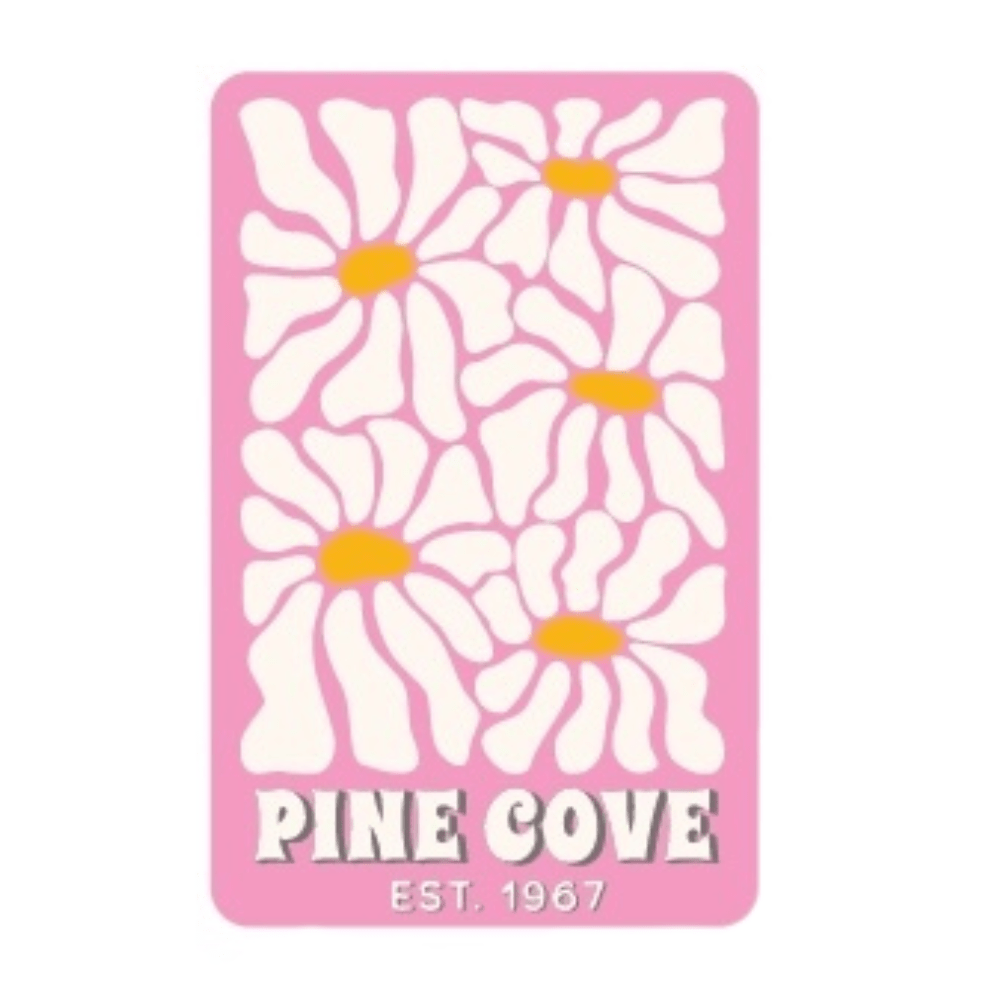 Pink Daisy Sticker - Pine Cove Web Store