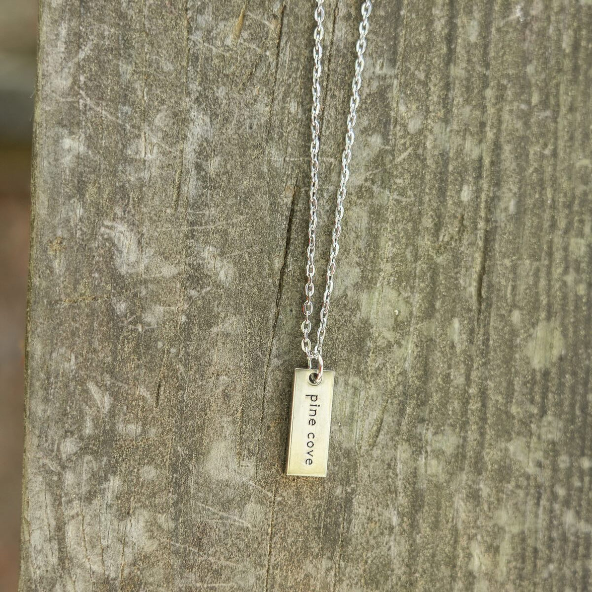 Silver Tag Necklace - Pine Cove Web Store