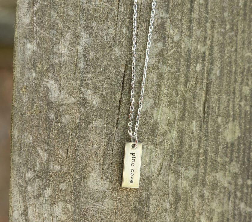 Silver Tag Necklace - Pine Cove Web Store