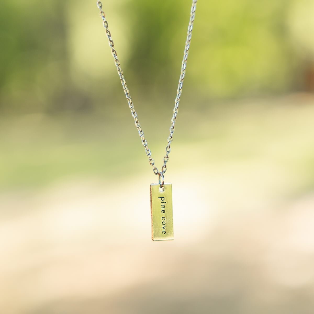 Silver Tag Necklace - Pine Cove Web Store