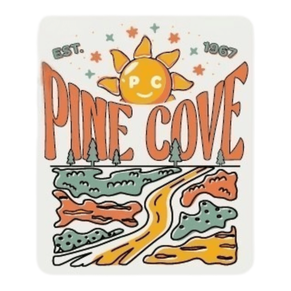 Pine Cove Smiley Sticker - Pine Cove Web Store