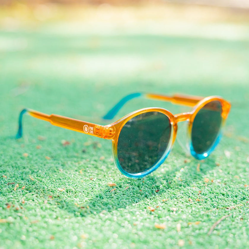 Retro Round Orange Fade Sunglasses