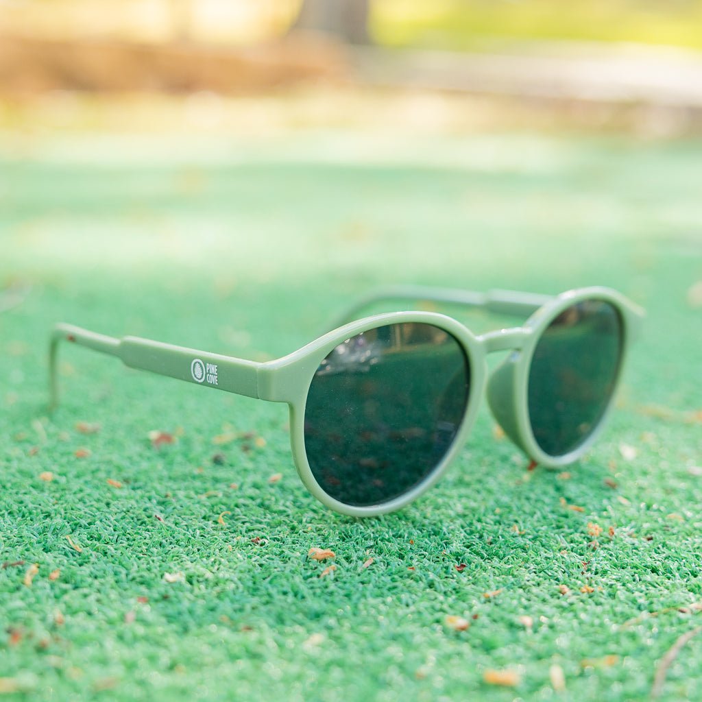 Retro Round Sage Sunglasses - Pine Cove Web Store