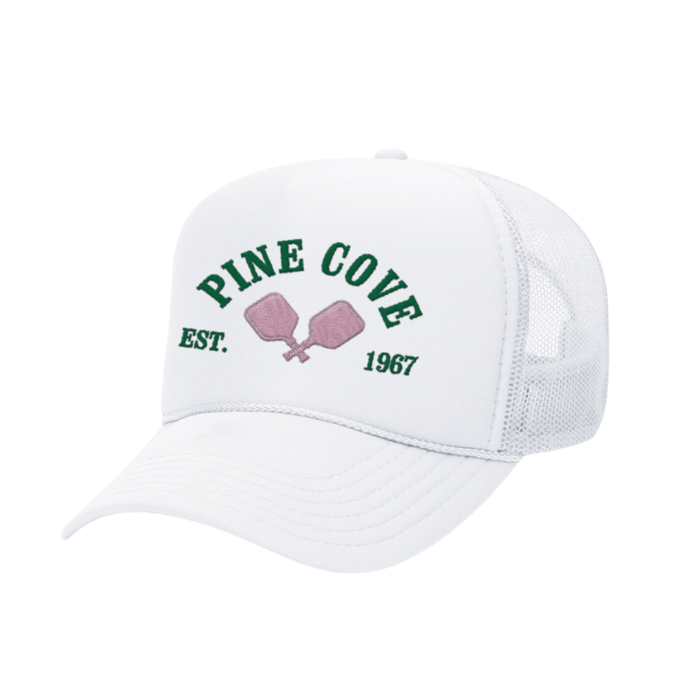 White Pickleball Hat - Pine Cove Web Store