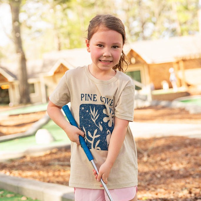 Youth Flower Stamp Tee - Pine Cove Web Store