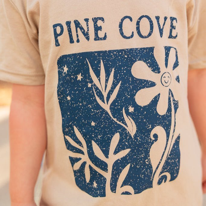 Youth Flower Stamp Tee - Pine Cove Web Store