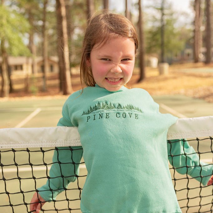 Youth Landscape Embroidered Crew - Pine Cove Web Store
