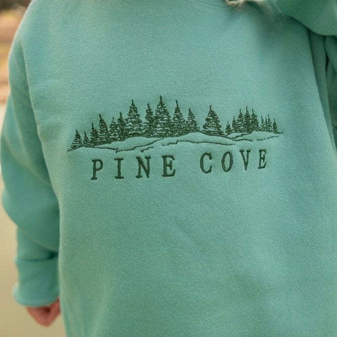 Youth Landscape Embroidered Crew - Pine Cove Web Store