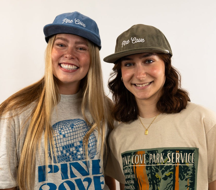 Hat Olive Rope Cursive Corduroy - Pine Cove Web Store