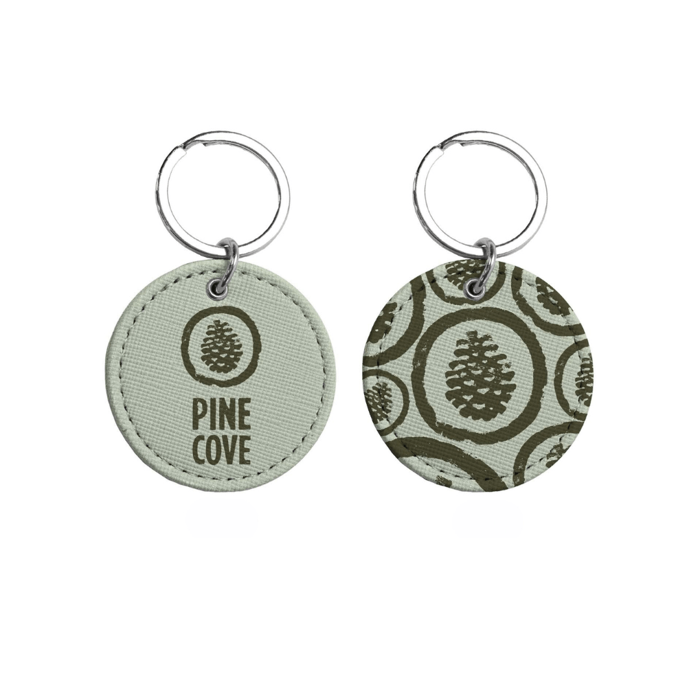 Round Leather Keychain - Pine Cove Web Store