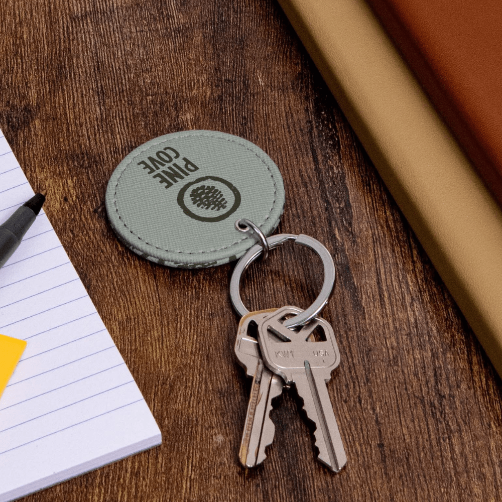 Round Leather Keychain - Pine Cove Web Store