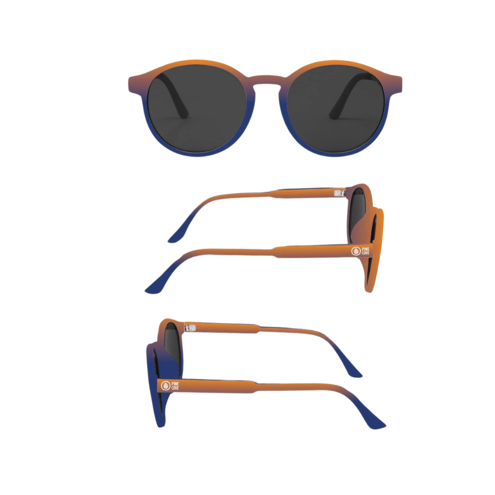 Retro Round Orange Fade Sunglasses - Pine Cove Web Store