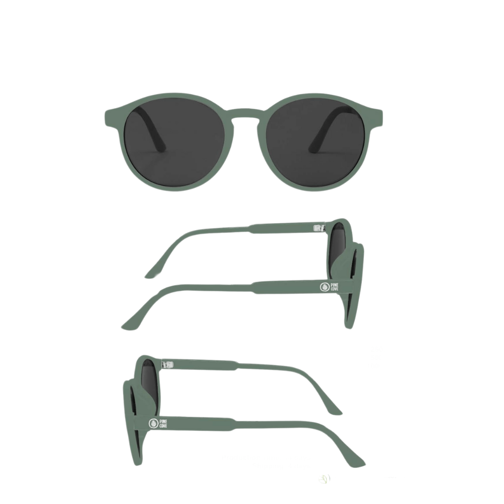 Retro Round Sage Sunglasses - Pine Cove Web Store