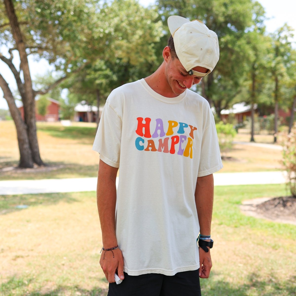 Ivory Happy Camper Tee