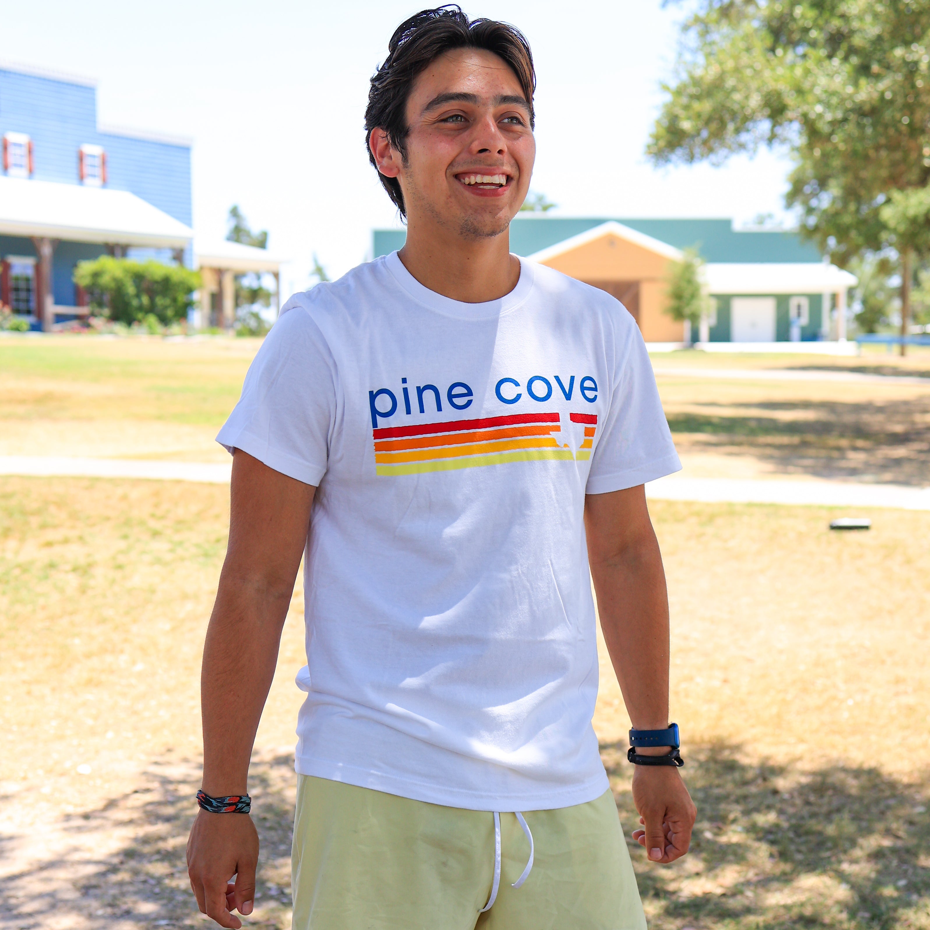 White Texas Stripe Tee